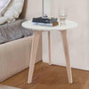 Cherie 15" Round Italian Marble Side Table with Legs