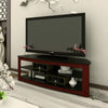 Tansole 22 in. Walnut TV Stand with 3 Tier Storage Space Fits TV's Up To 65 in.