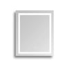 Superior Rectangular Frameless Anti-Fog Wall Bathroom LED Vanity Mirror in Silver