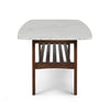 Laura 43" x 24" Rectangular Italian Carrara White Marble Coffee Table with Shelf