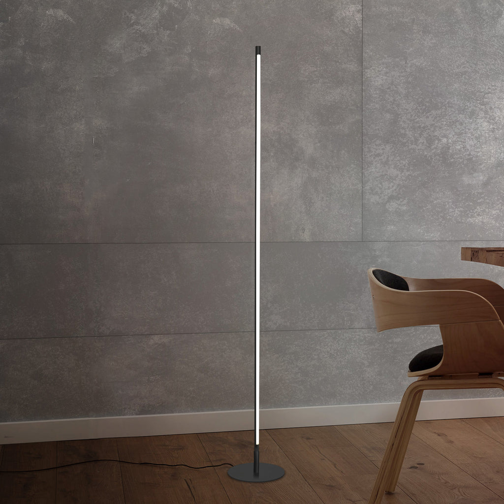 Amber 60" H LED Corner Floor Lamp with Remote Control